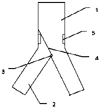 Y-shaped material supply valve