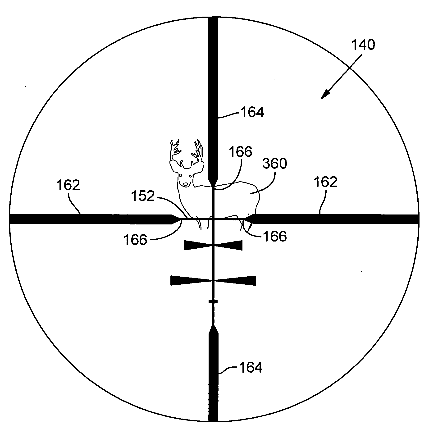 Ballistic reticle for projectile weapon aiming systems and method of aiming