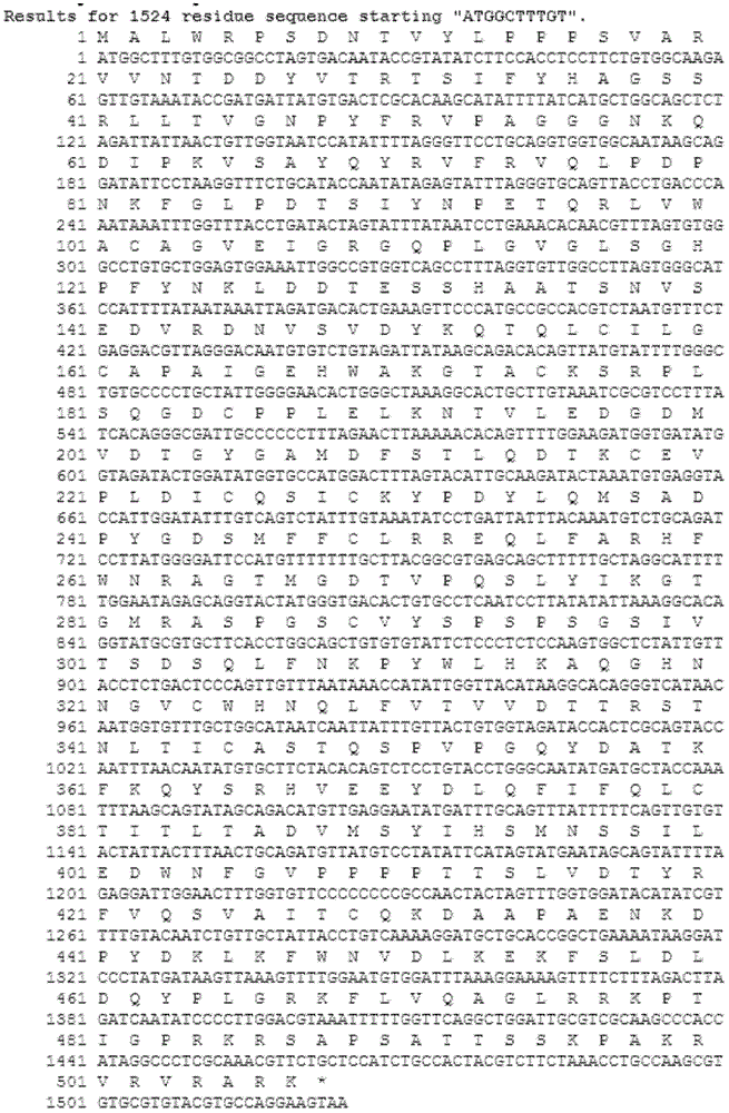 Human papilloma virus 18 L1 (HPV18L1) polynucleotide sequence and its expression vector, host cell and use