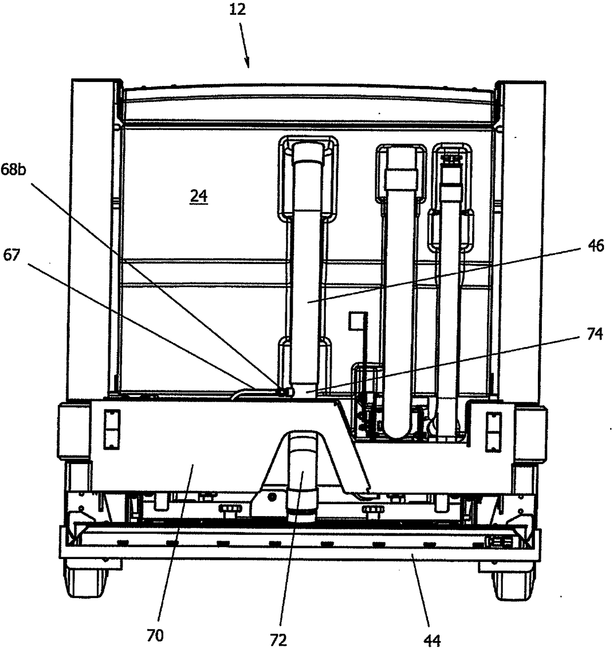 Floor scrubber dry sweep apparatus