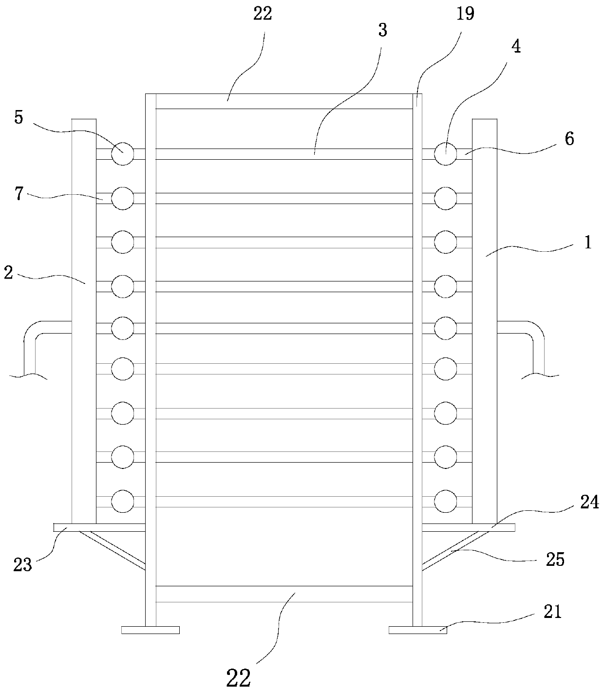 Sea catching ship catch shelf-type quick-freezing device