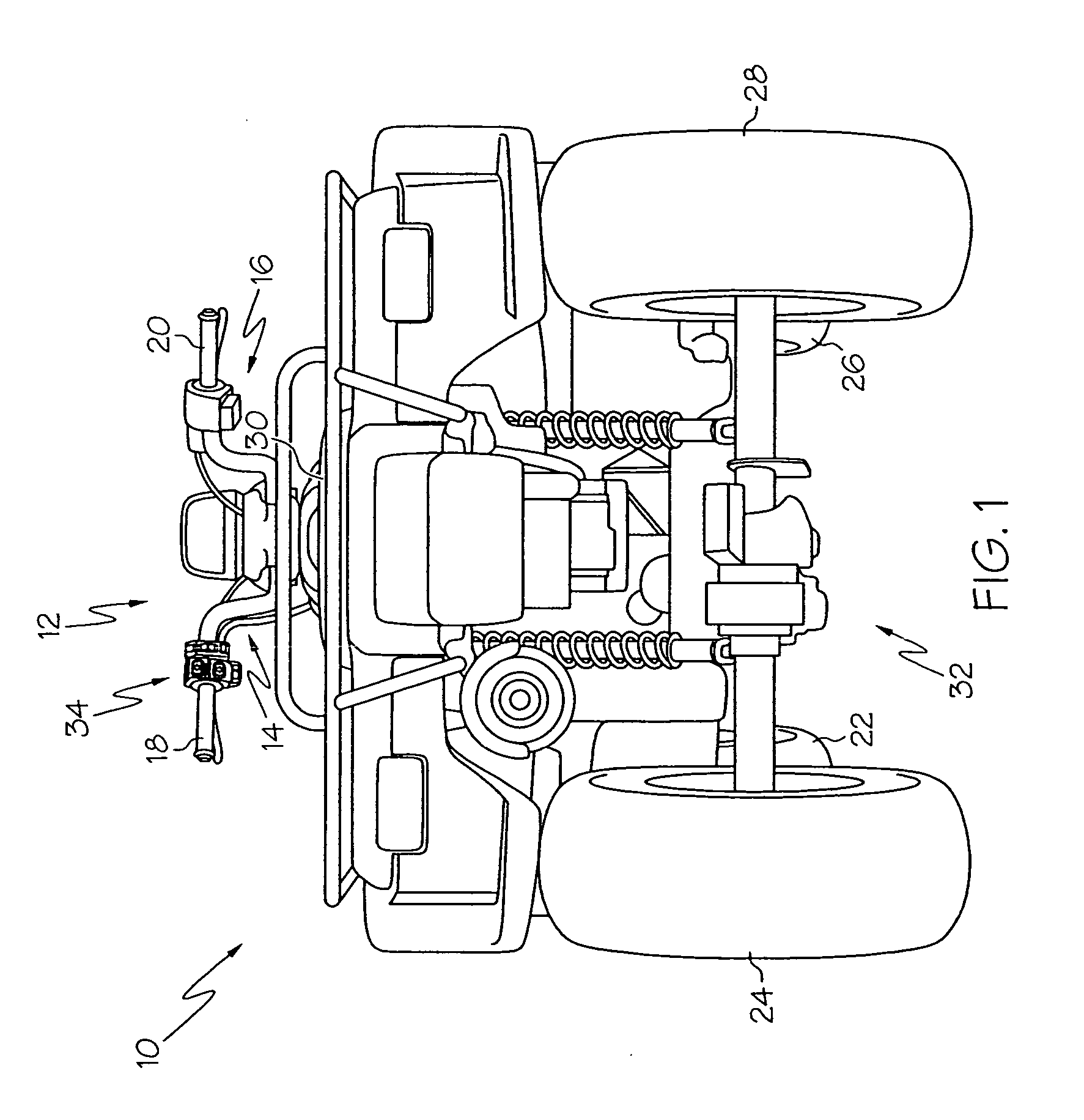 All terrain vehicle and integrated control panel for attachment to handlebar of all terrain vehicle