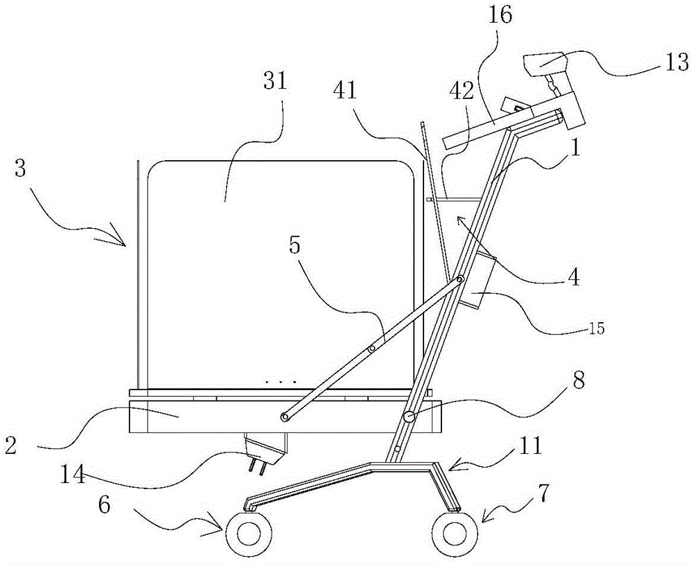 Self-help shopping system, shopping cart and self-help shopping method