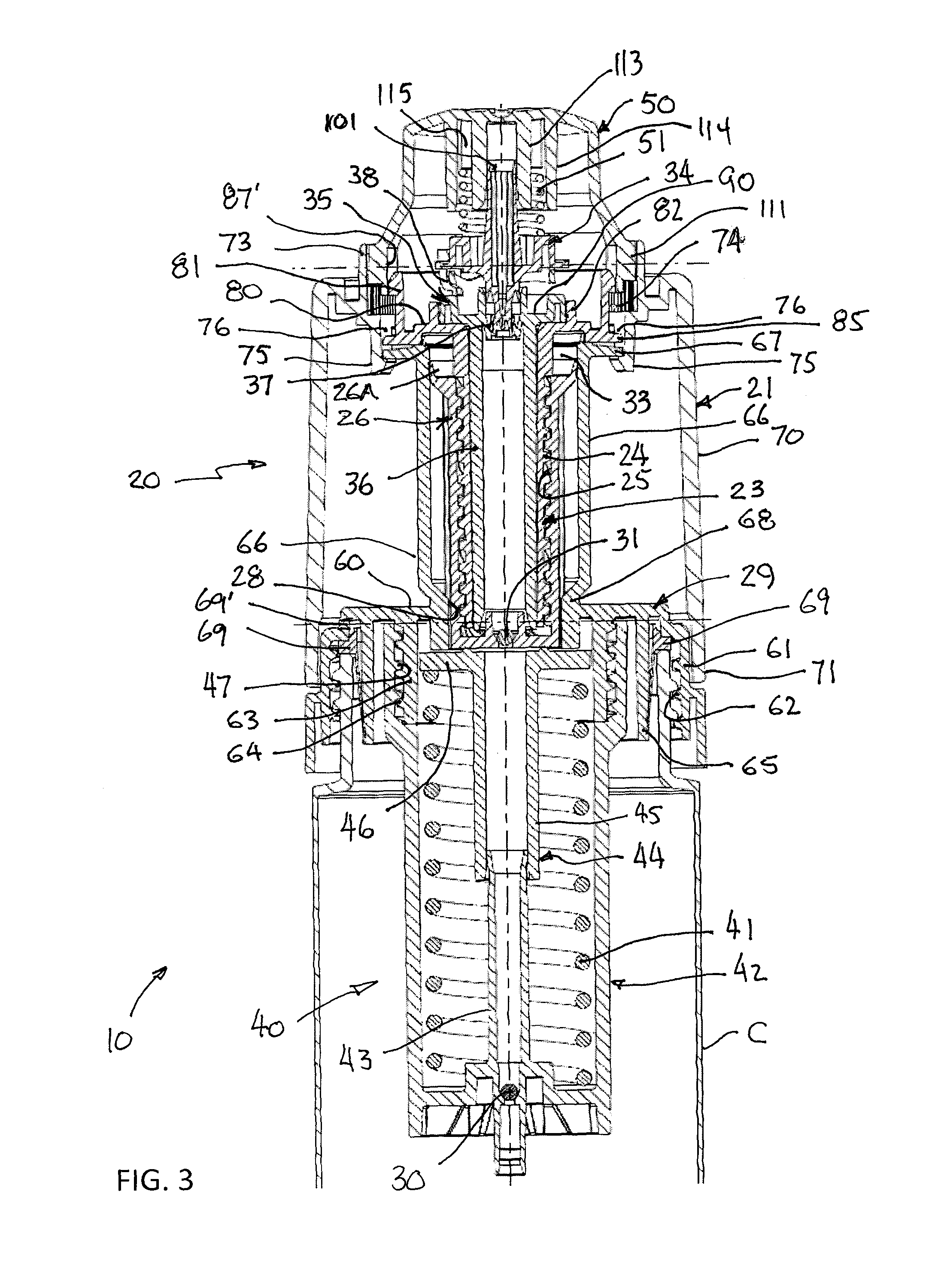 One turn actuated duration dual mechanism spray dispenser pump