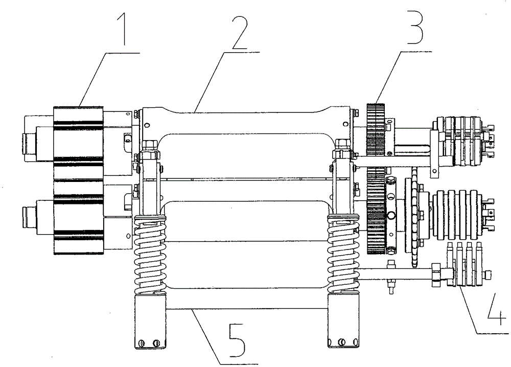 An external candy packaging machine horizontal seal upper and lower cutting knife device