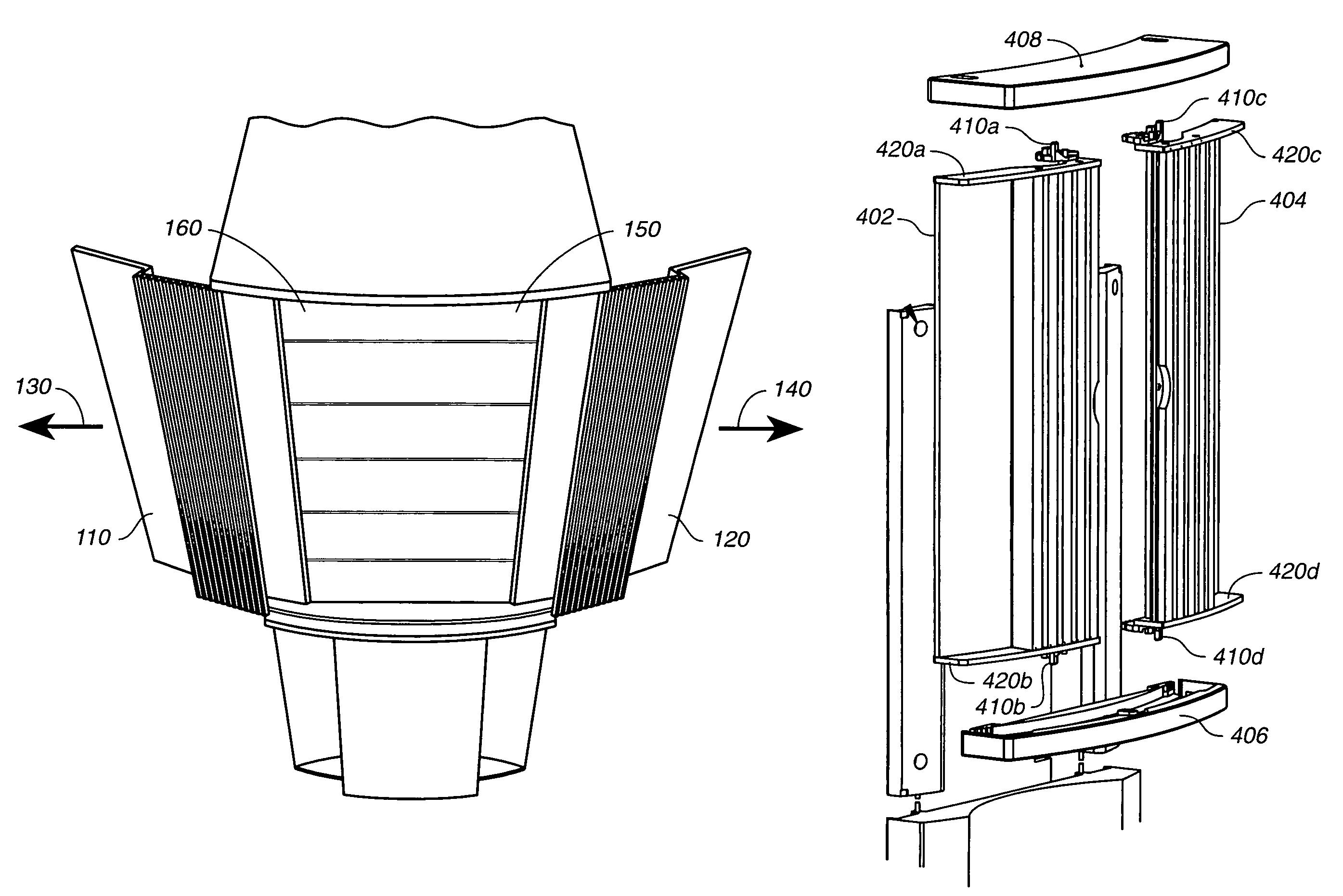 Electronic device enclosure with sliding and pivoting doors