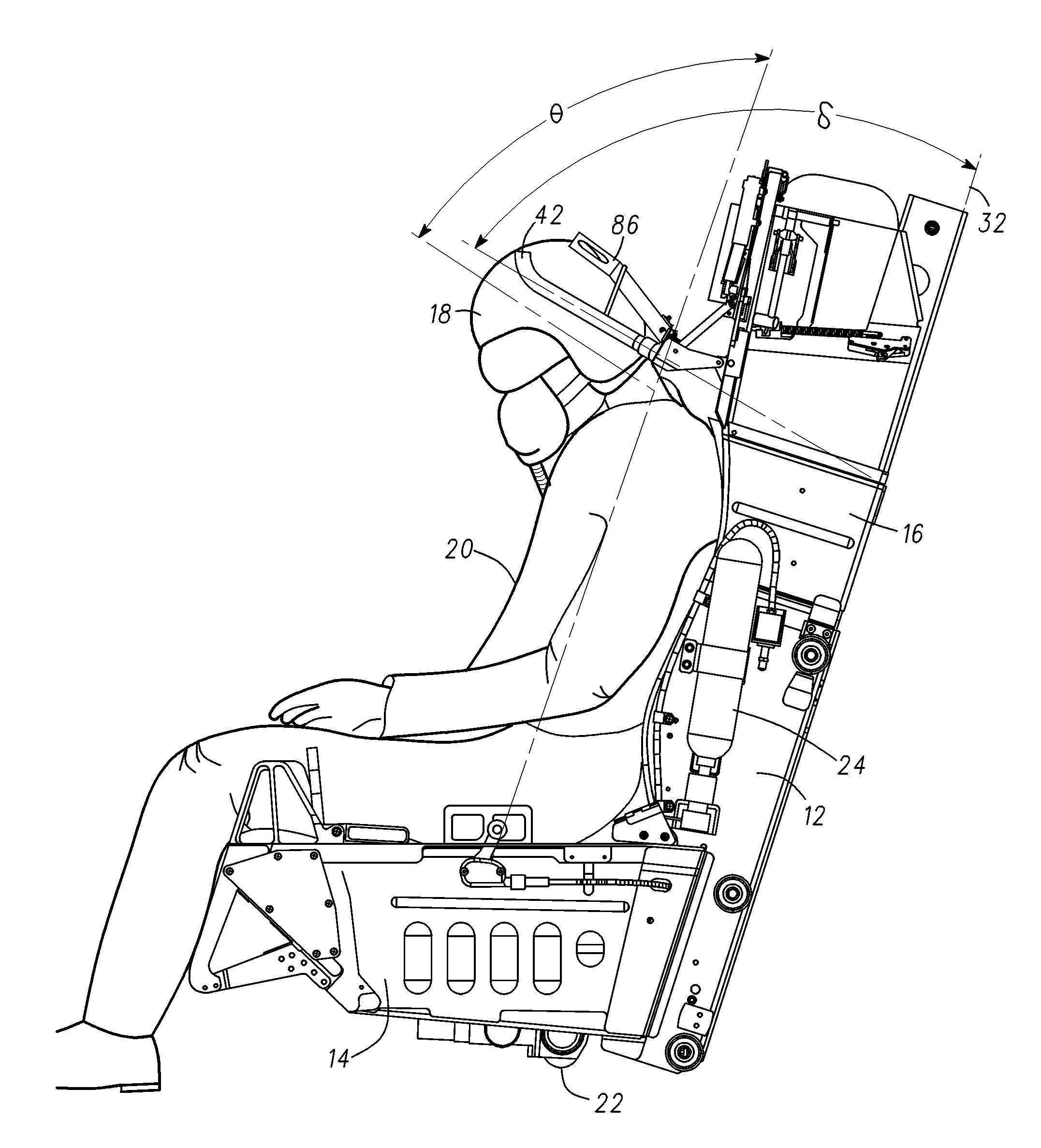 Aircraft ejection seat with moveable headrest