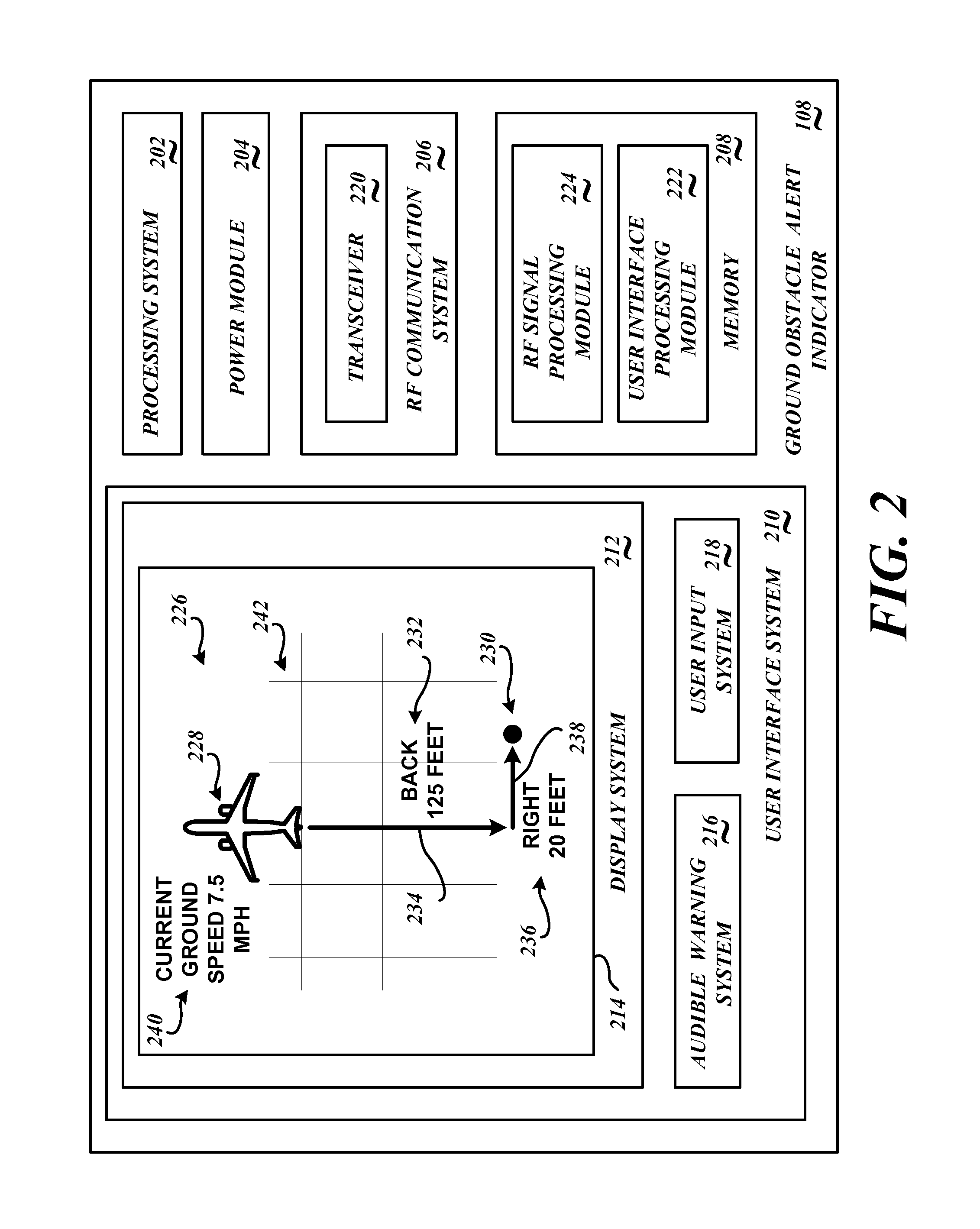 Collision-avoidance system for ground crew using sensors