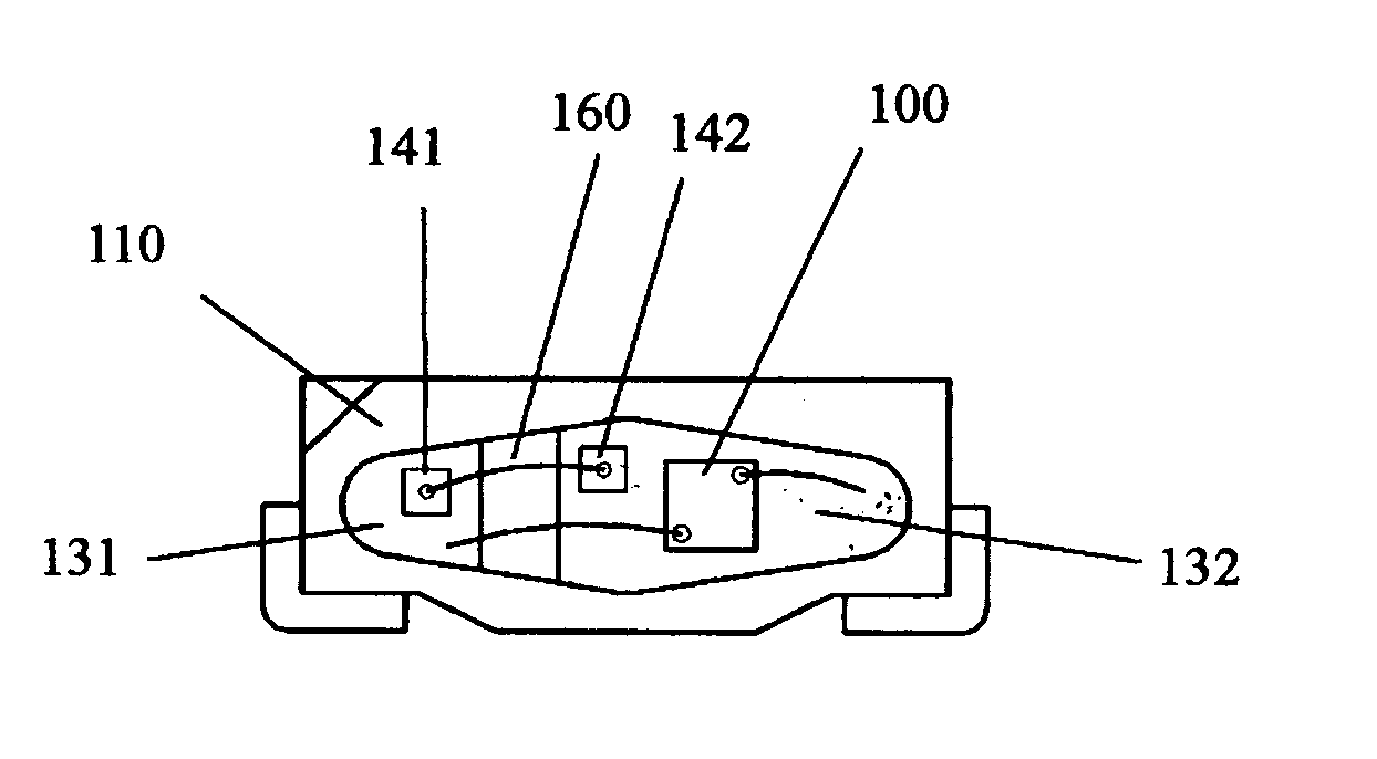 LED package with zener diode protection circuit