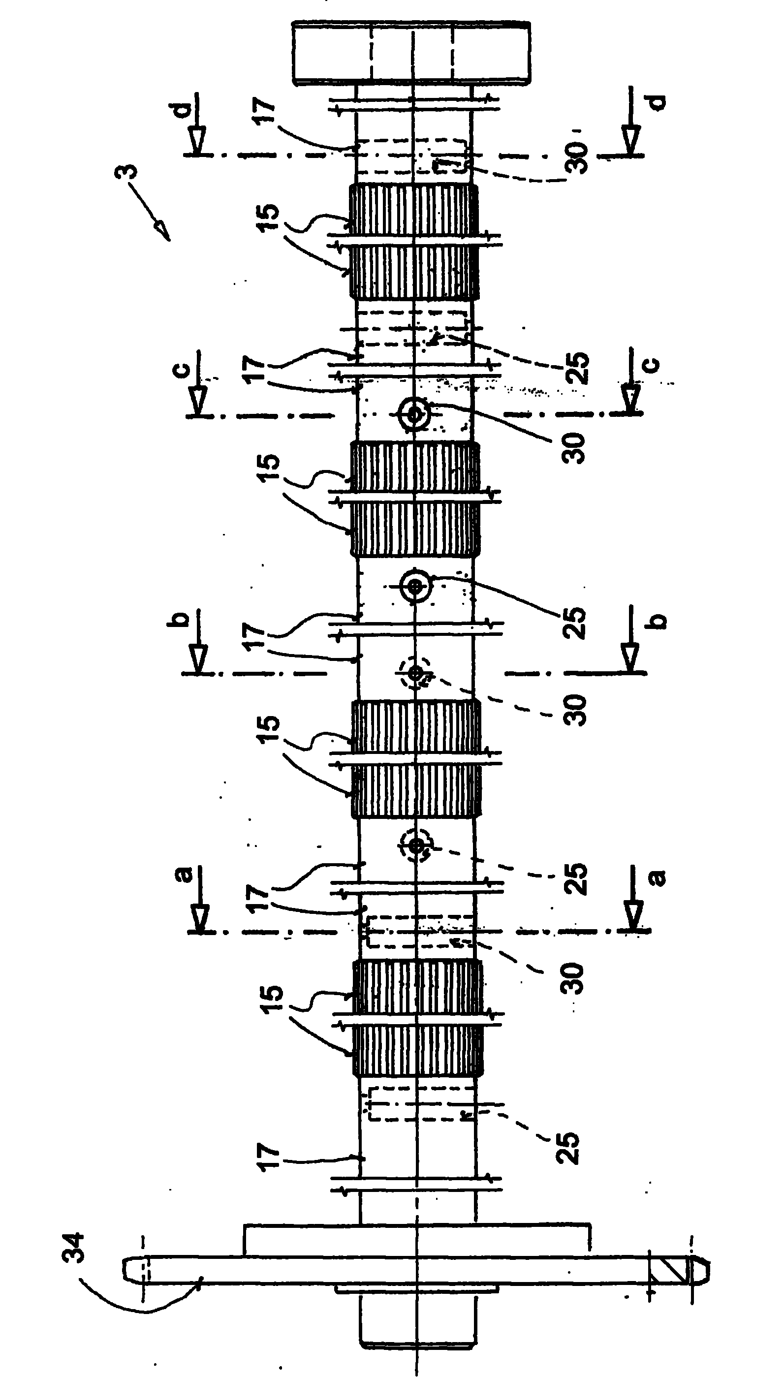 Valve train for gas exchange valves of an internal combustion engine having double-supported cam carriers