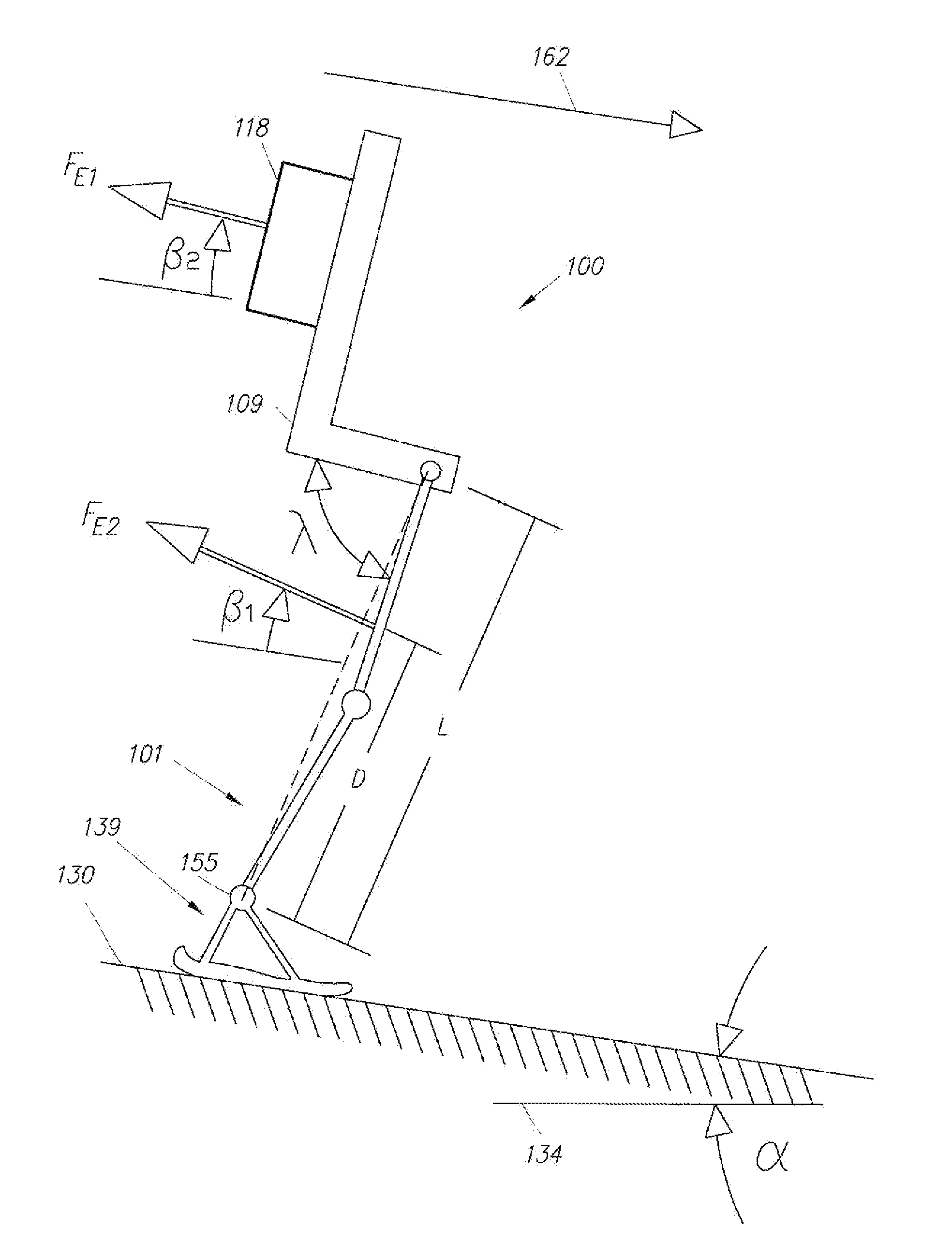 Device and method for decreasing energy consumption of a person by use of a lower extremity exoskeleton