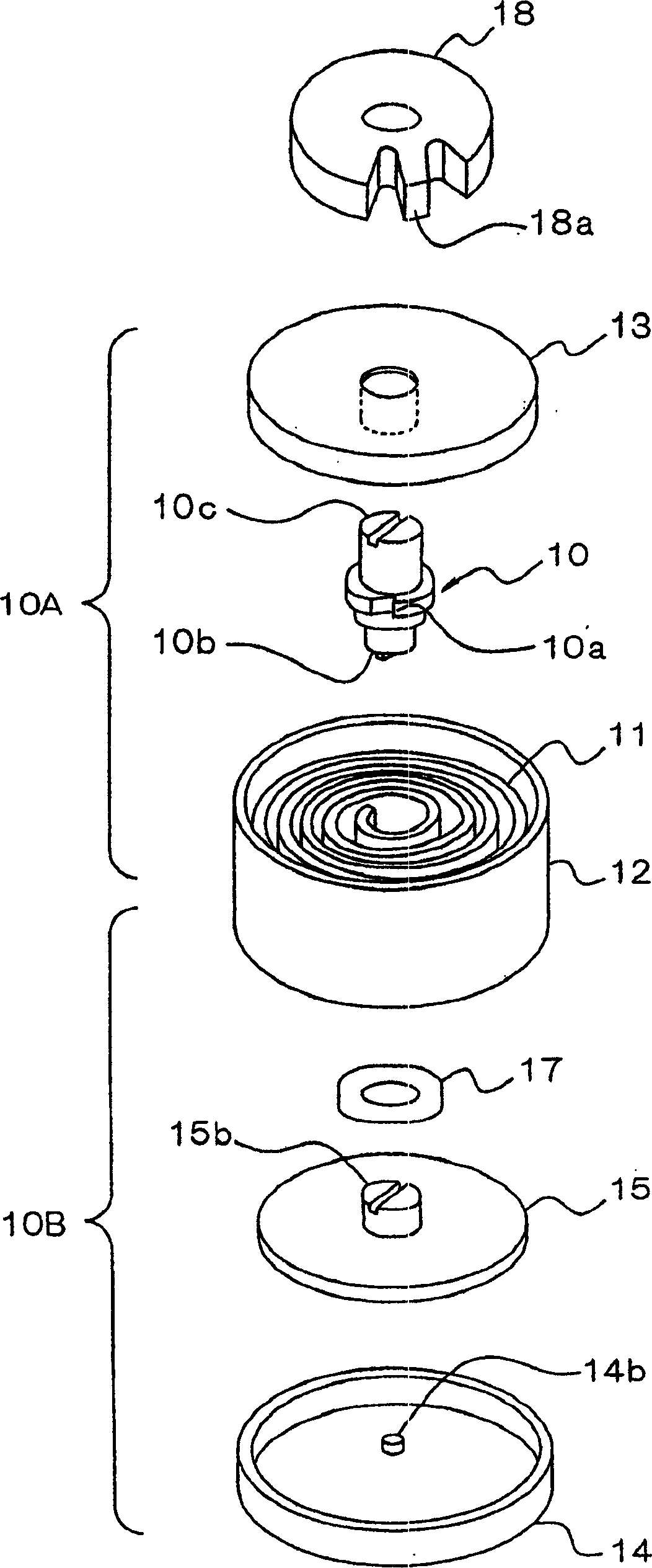 Power spring mechanism and equipment having mechanism