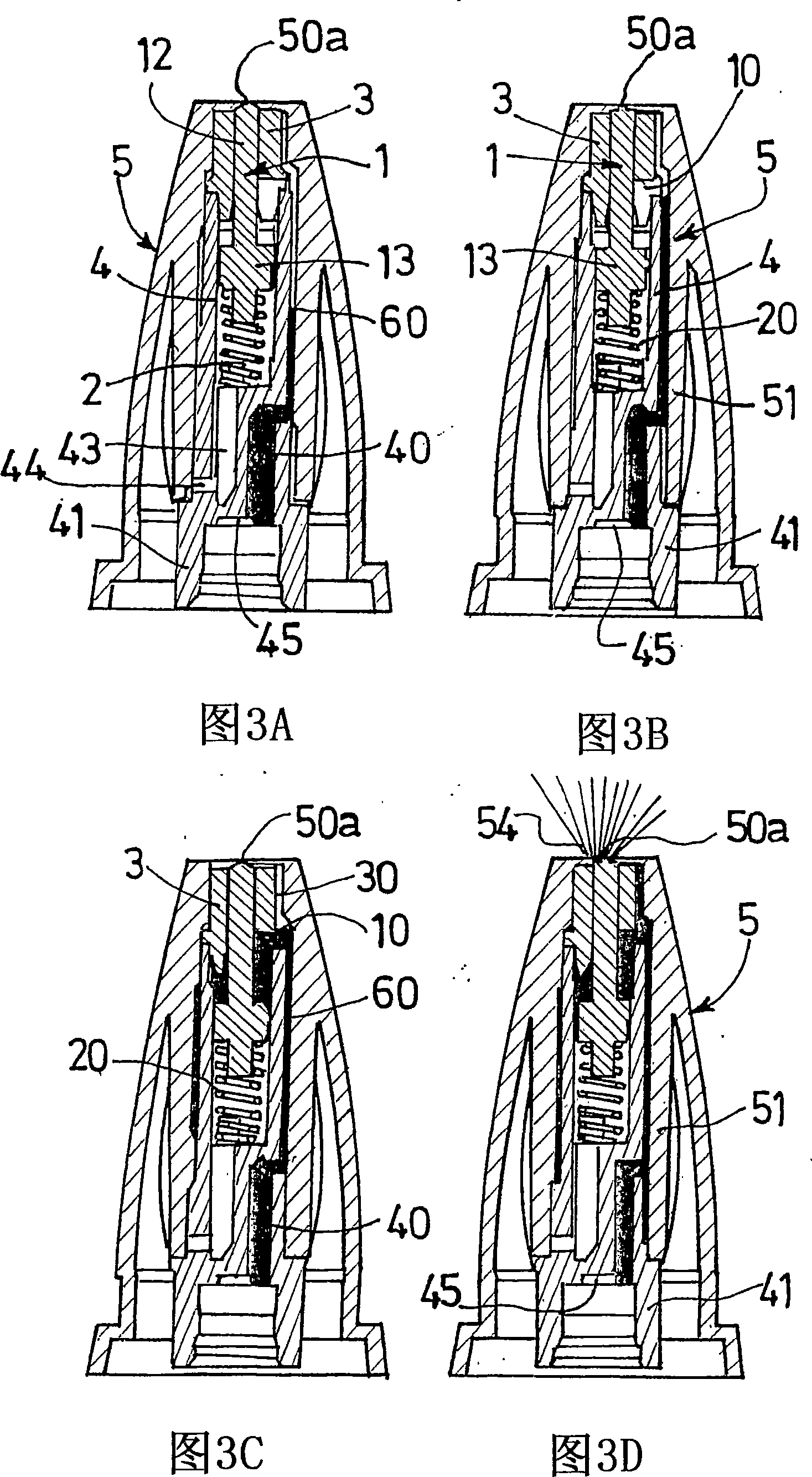 Push-button nozzle for liquid product dispenser