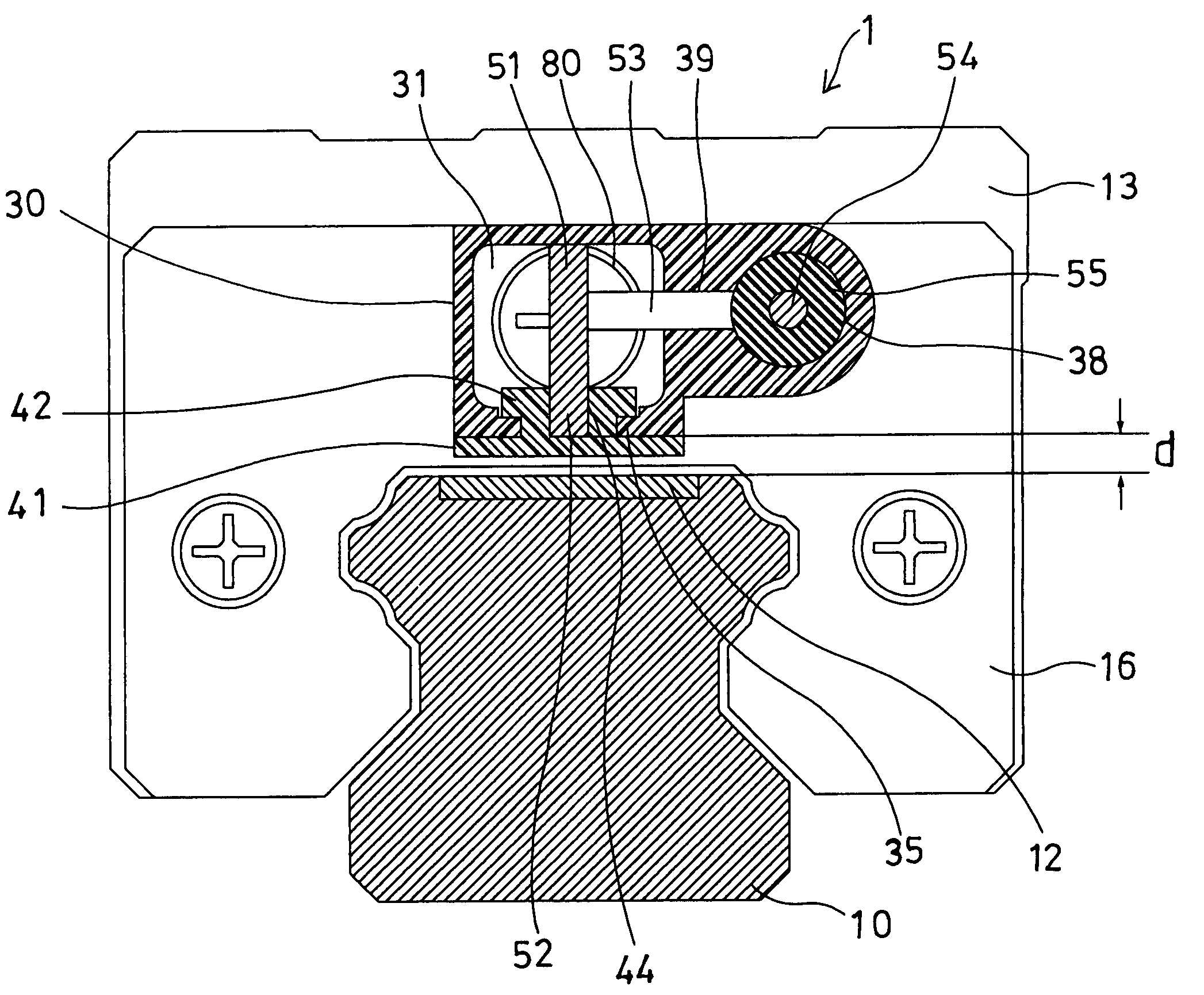 Linear motion guide apparatus having detecting device