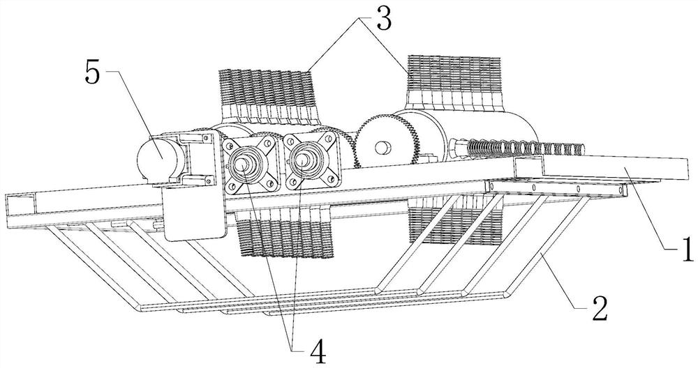 Flexible contra-rotating pineapple harvesting device