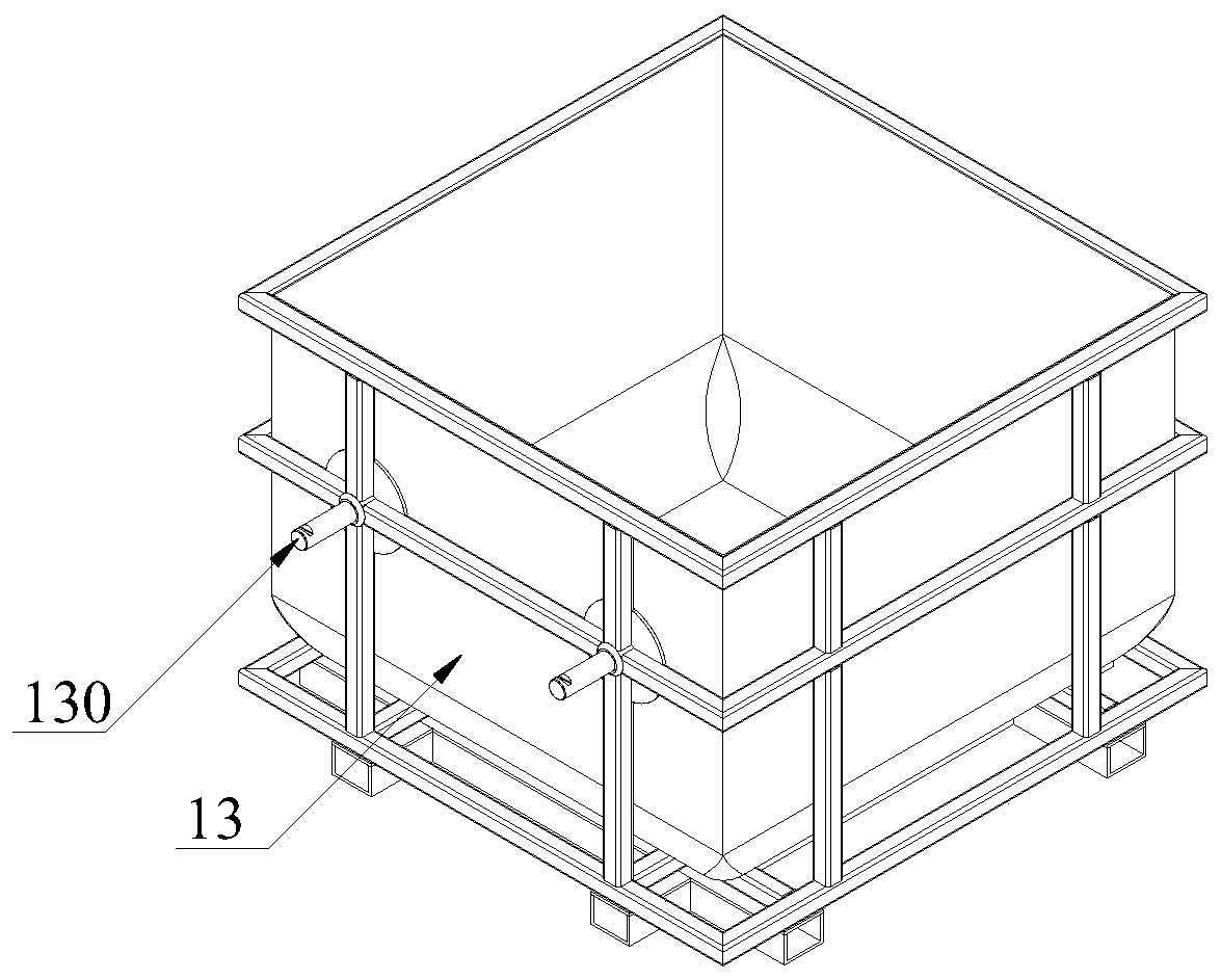 Pressure assembly of automatic mechanical locking box, and hoisting device of box