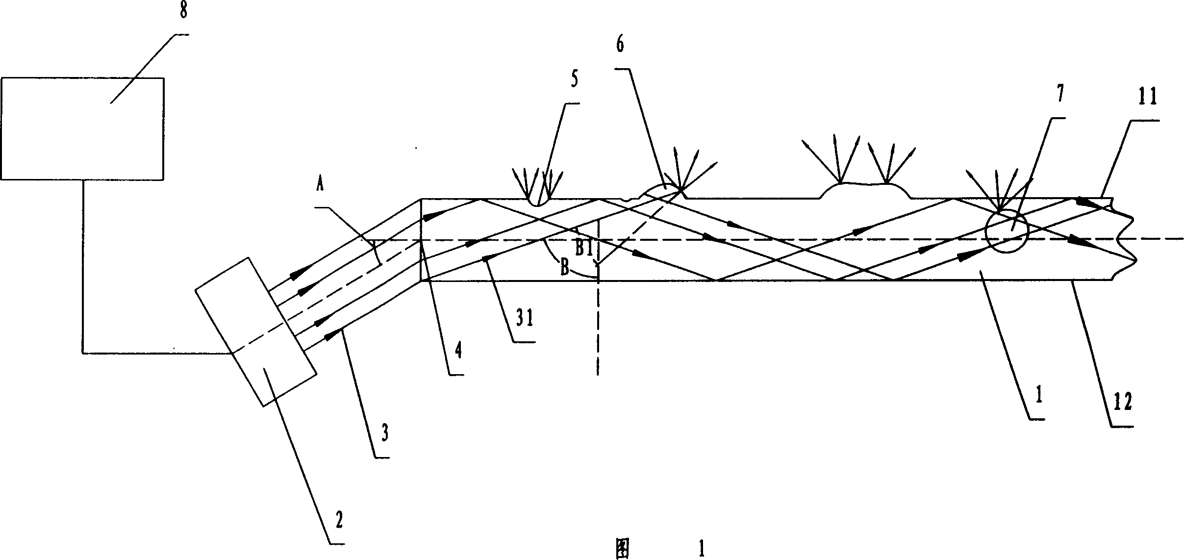 Transparent material photoelectric display device