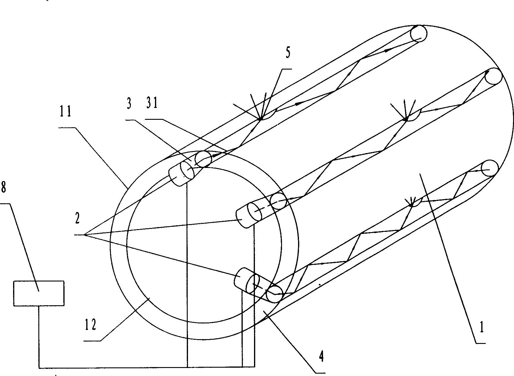 Transparent material photoelectric display device