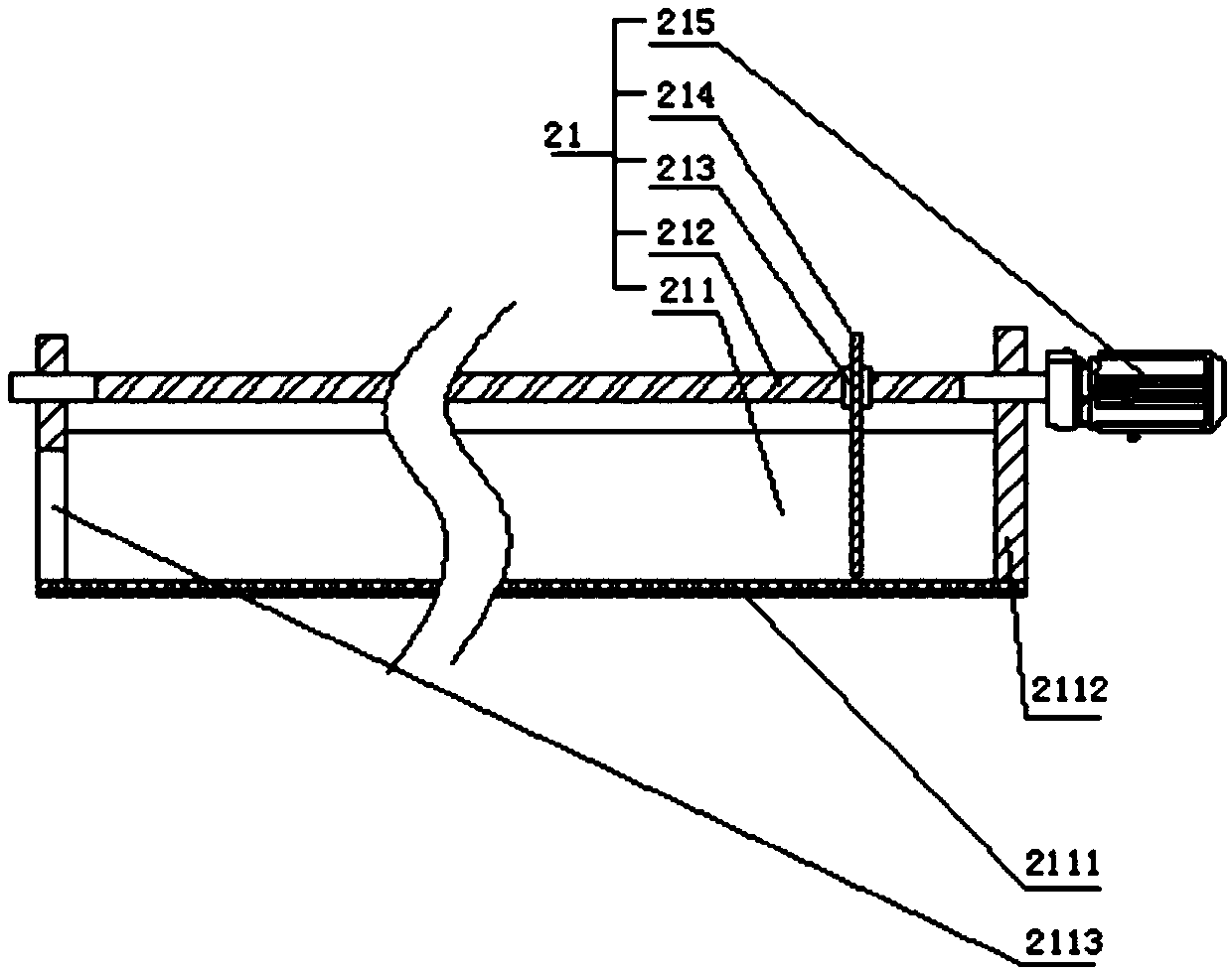 Sewage primary filtering device