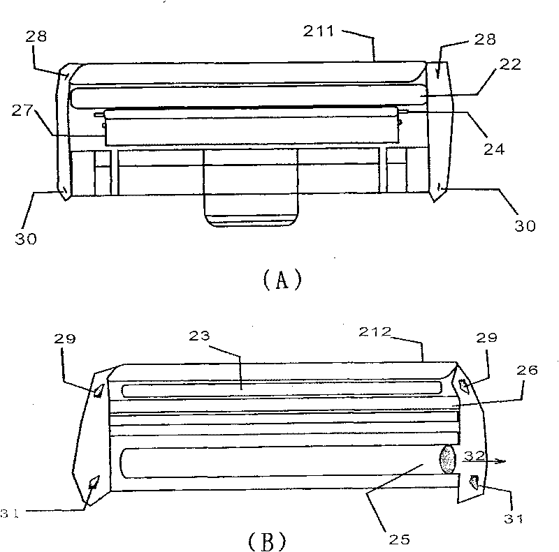 Split type se-drum with circulating replaceable powder box