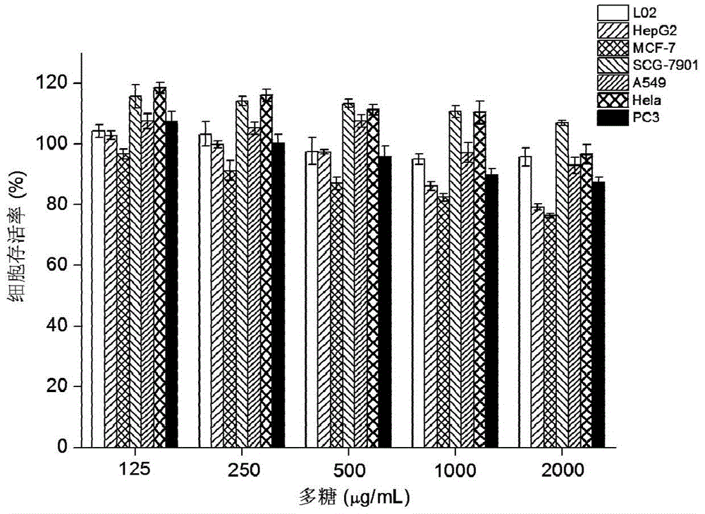 Preparation method and application of a kind of Dictyophora polysaccharide-zinc chelate with anti-tumor activity