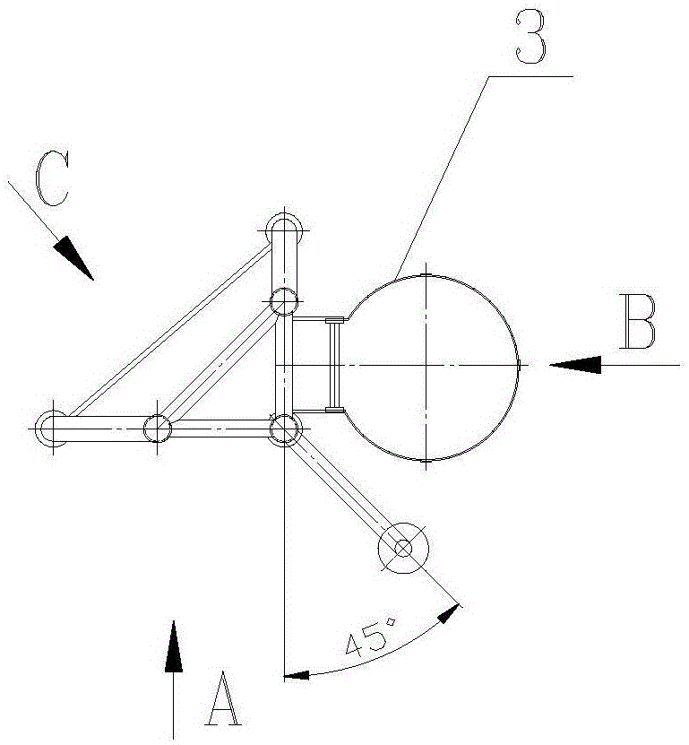 Auxiliary light mast for mounting ship navigation signal light