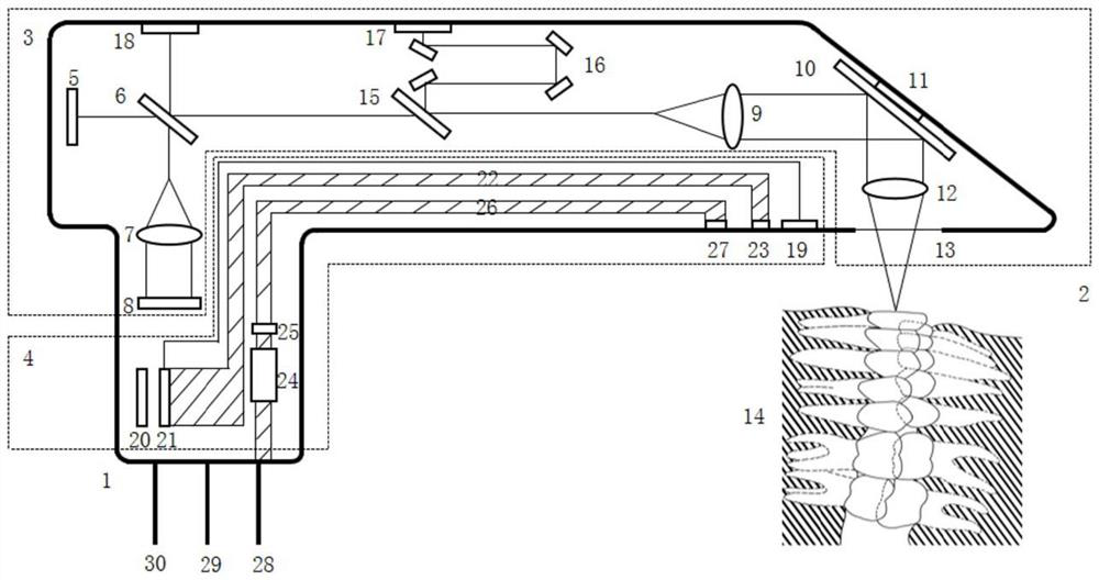 Oral cavity scanning device based on optical coherence tomography principle