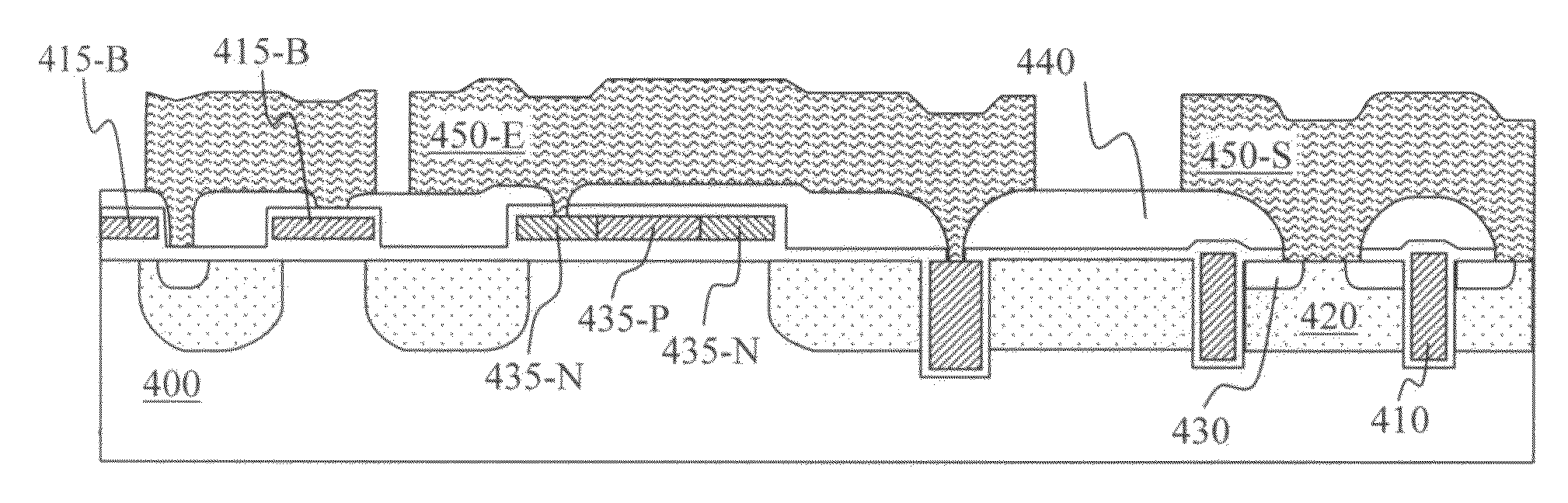 Reduced mask configuration for power mosfets with electrostatic discharge (ESD) circuit protection