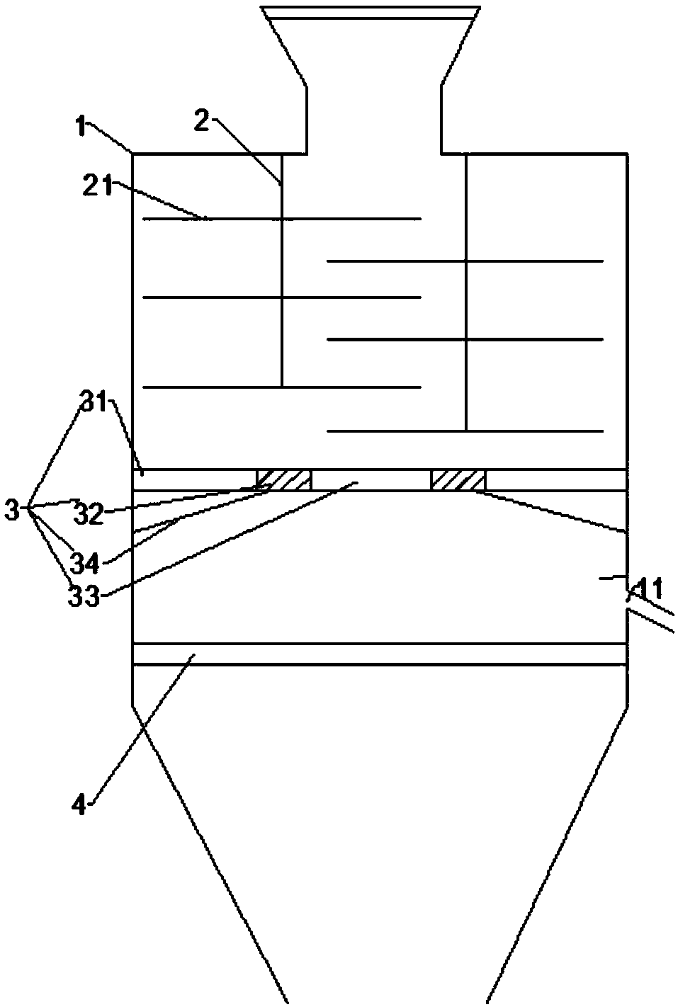 Coffee bean grinding and filtering device