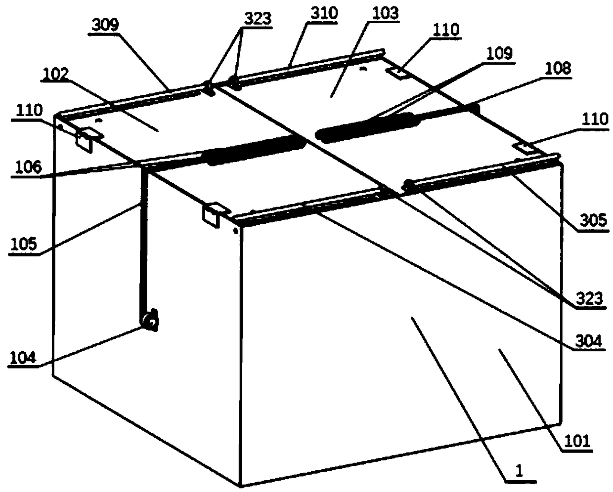 Automatic receiving and releasing device of unmanned aerial vehicle for high-voltage transmission line inspection