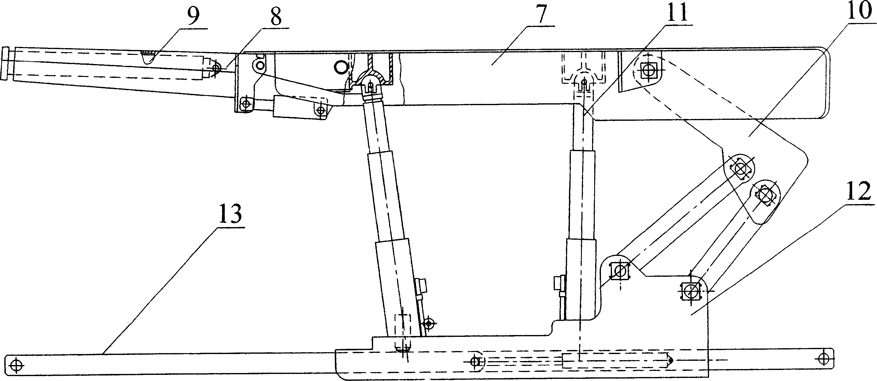 Fully-mechanized mining working face smooth trough advancing reinforcement support process and hydraulic support therefor