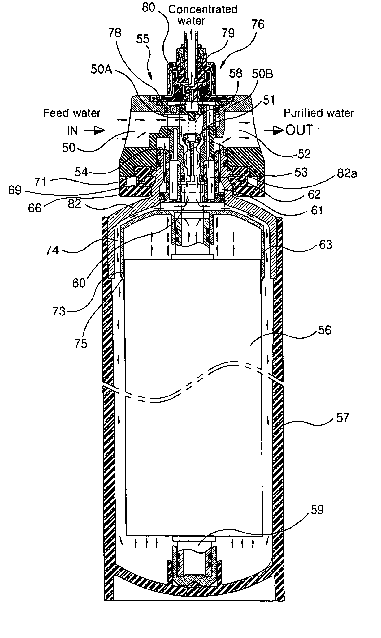 Water purification filter easily replaced by connector and water purification system using the same