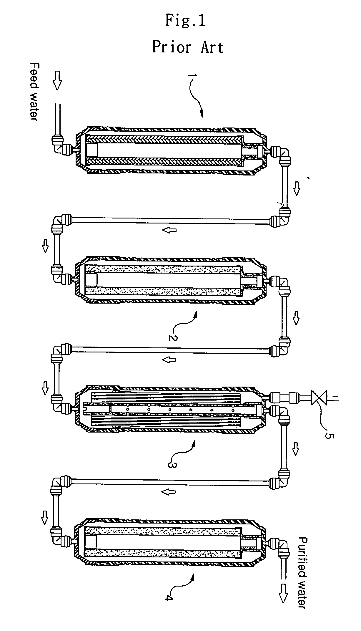 Water purification filter easily replaced by connector and water purification system using the same