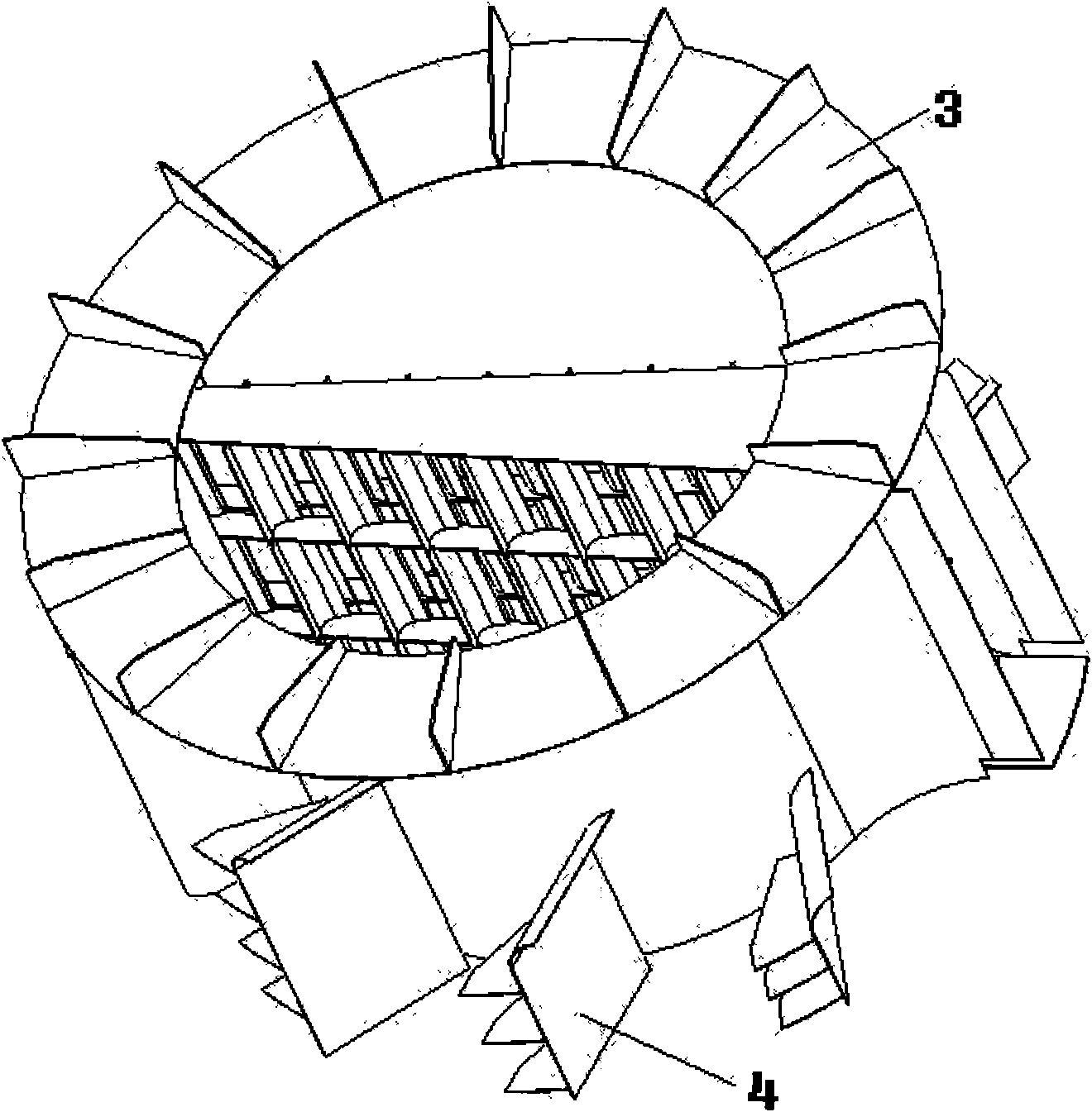 Combined type gas distributor