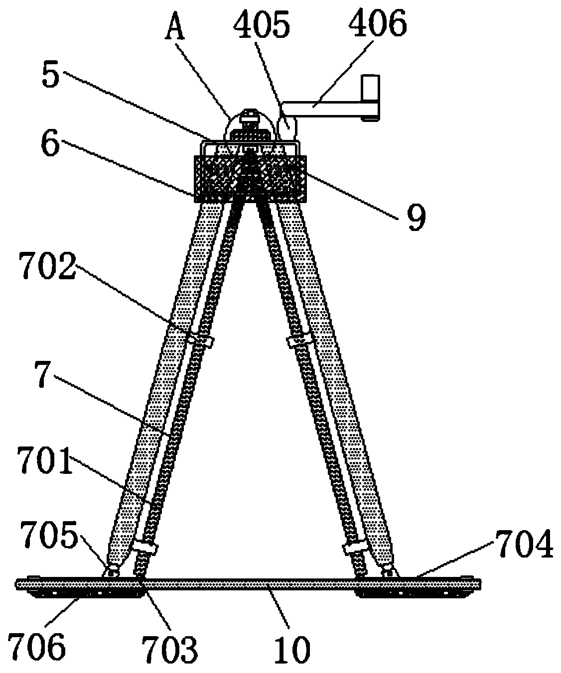 A three-necked flask scrubbing device with directional control of cleaning range