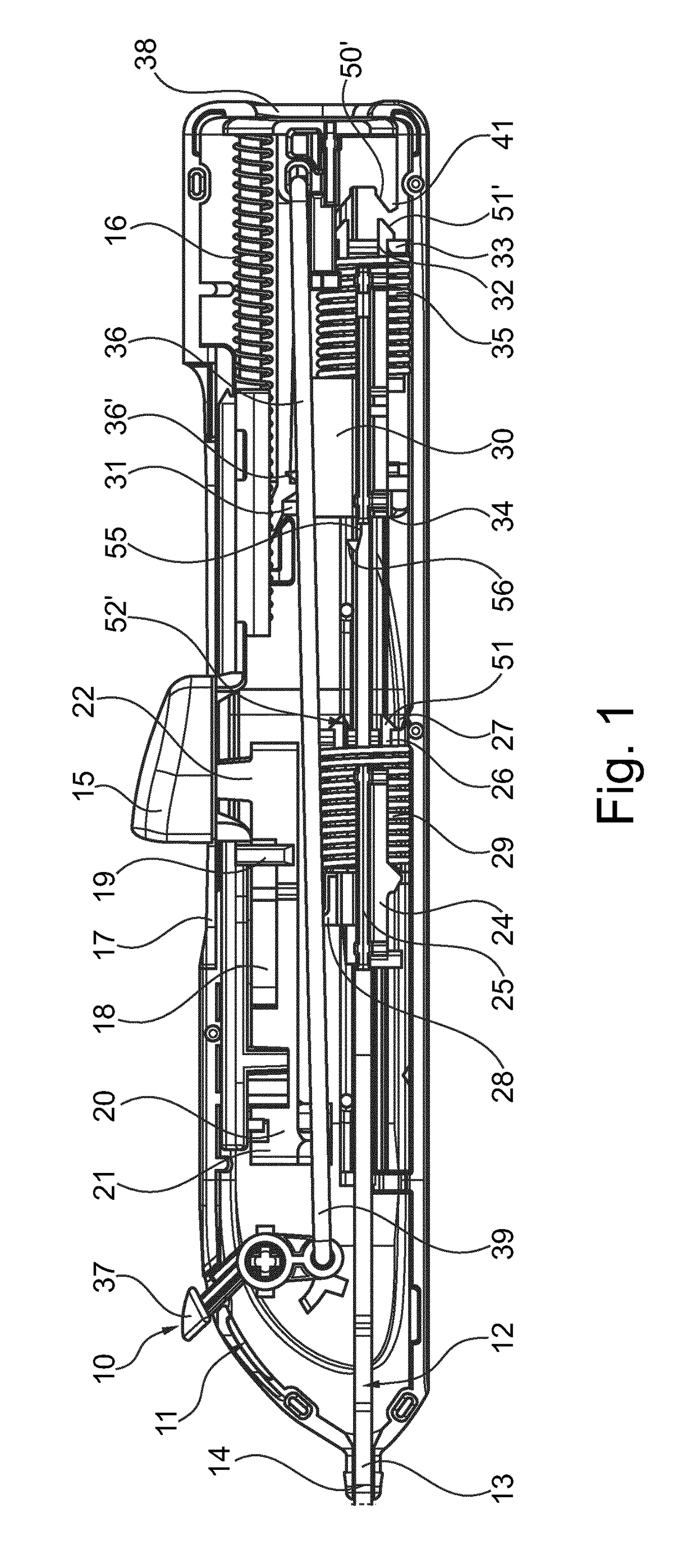 Device for taking at least one sample of tissue