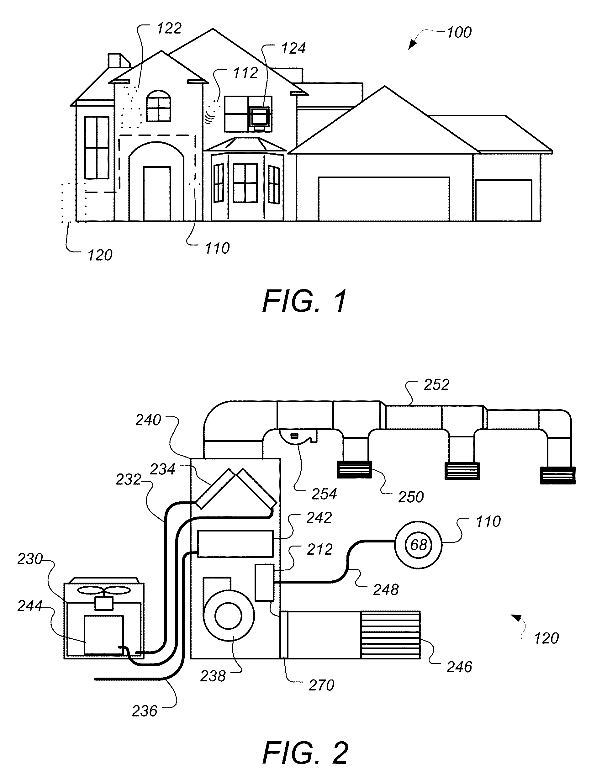 Radiant heating controls and methods for an environmental control system