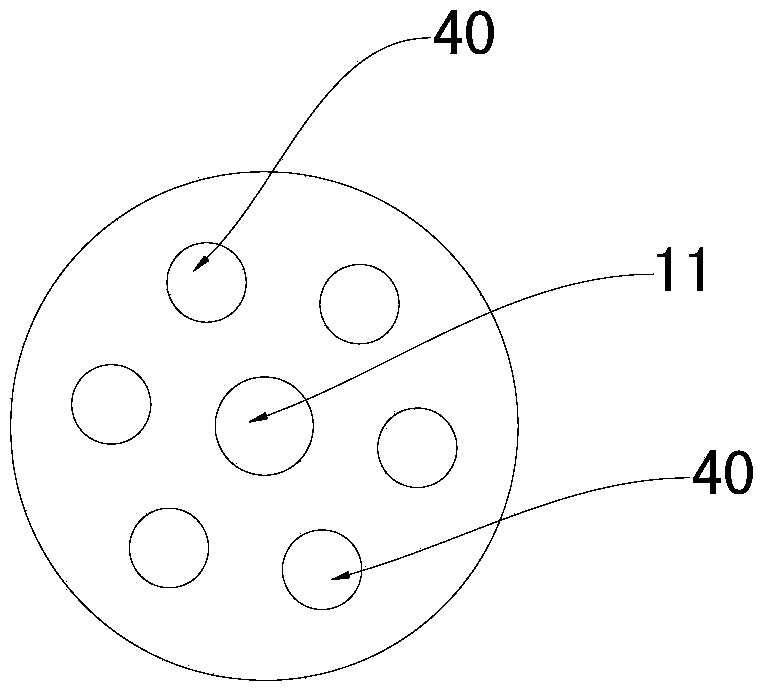 Detection device for detecting whether dust-removing filtering bag is damaged