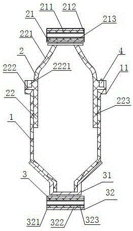 Shock absorption rubber air spring used for vehicle