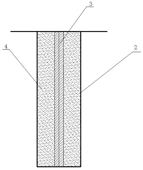 Method for reinforcing shallow part of mine shaft with long anchor cable