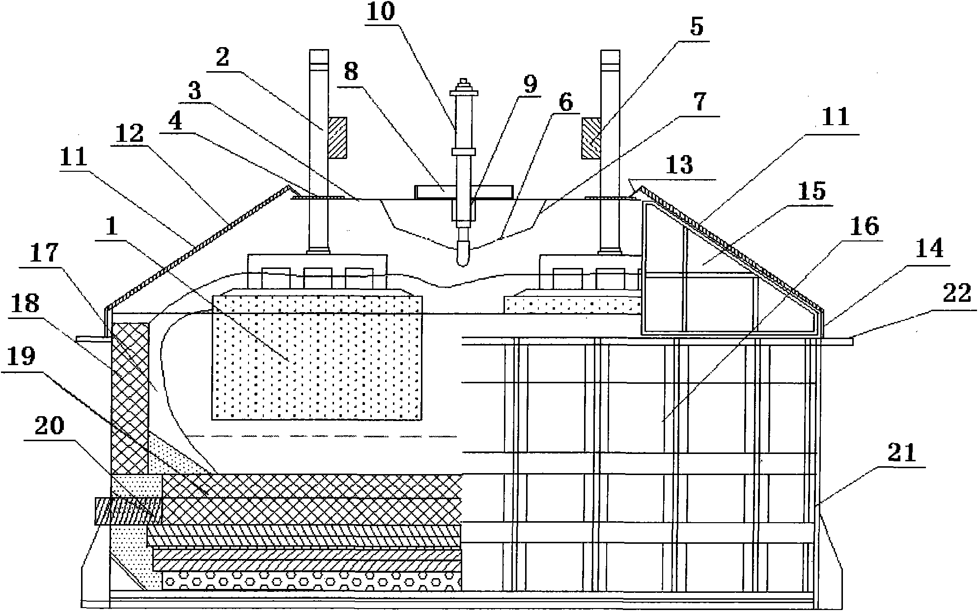 Aluminium electrolysis flue gas dry purification method