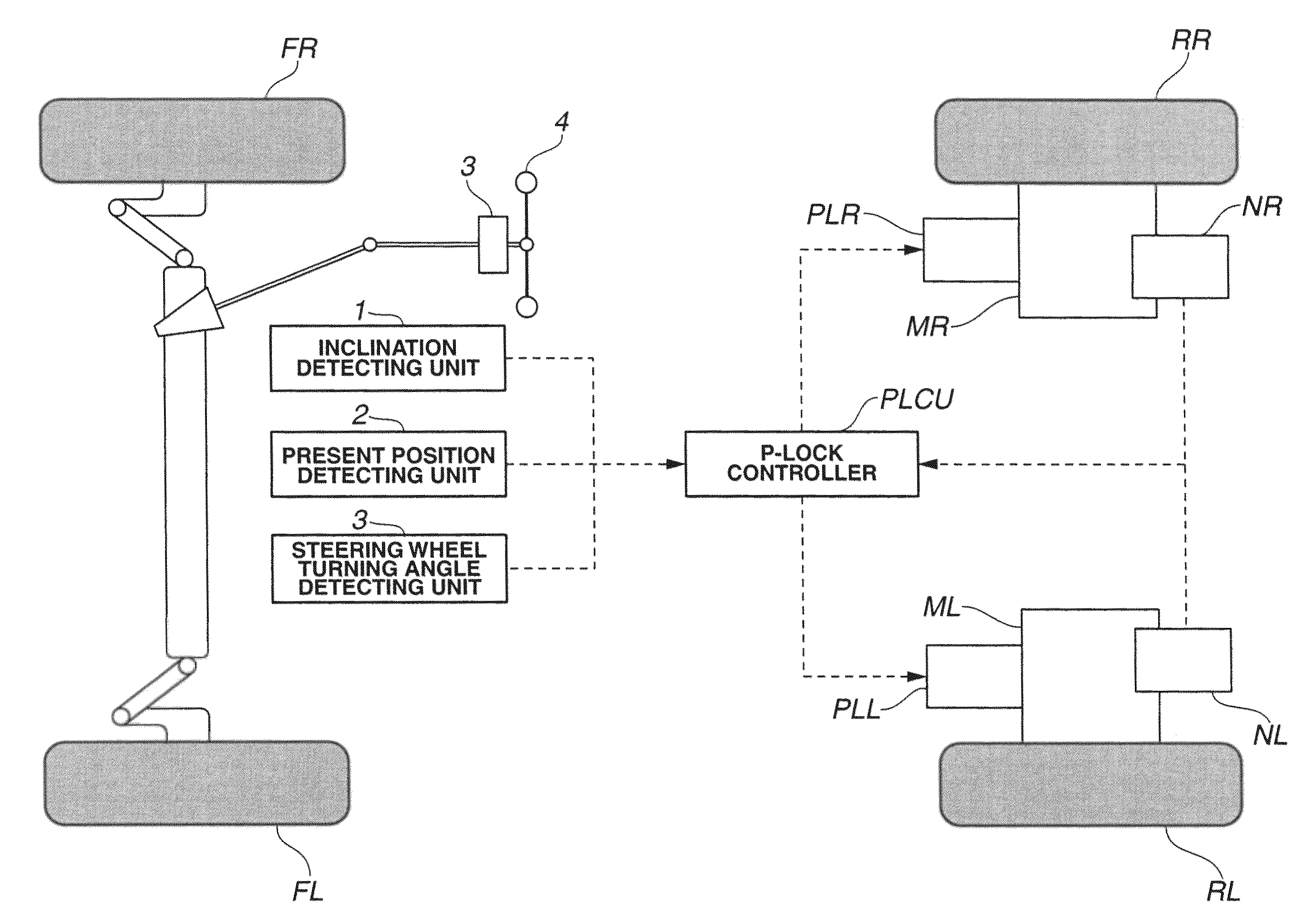 Parking lock control device for vehicle and control method