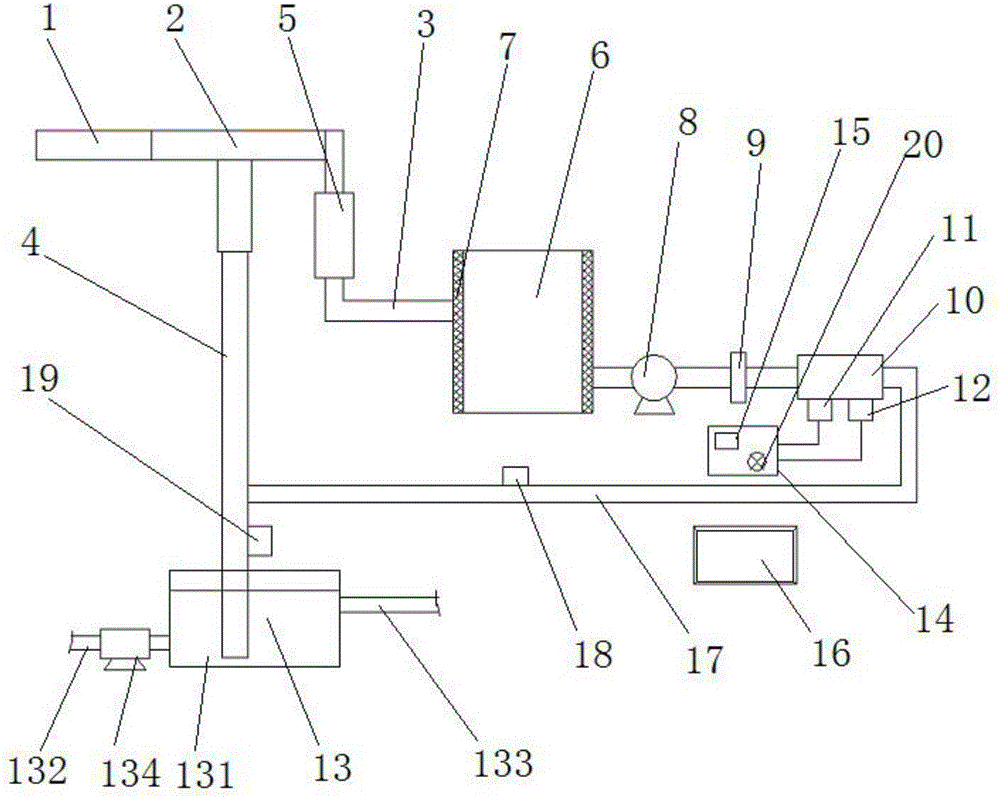 Tail gas detection and absorption device for nitric acid production and installation method thereof