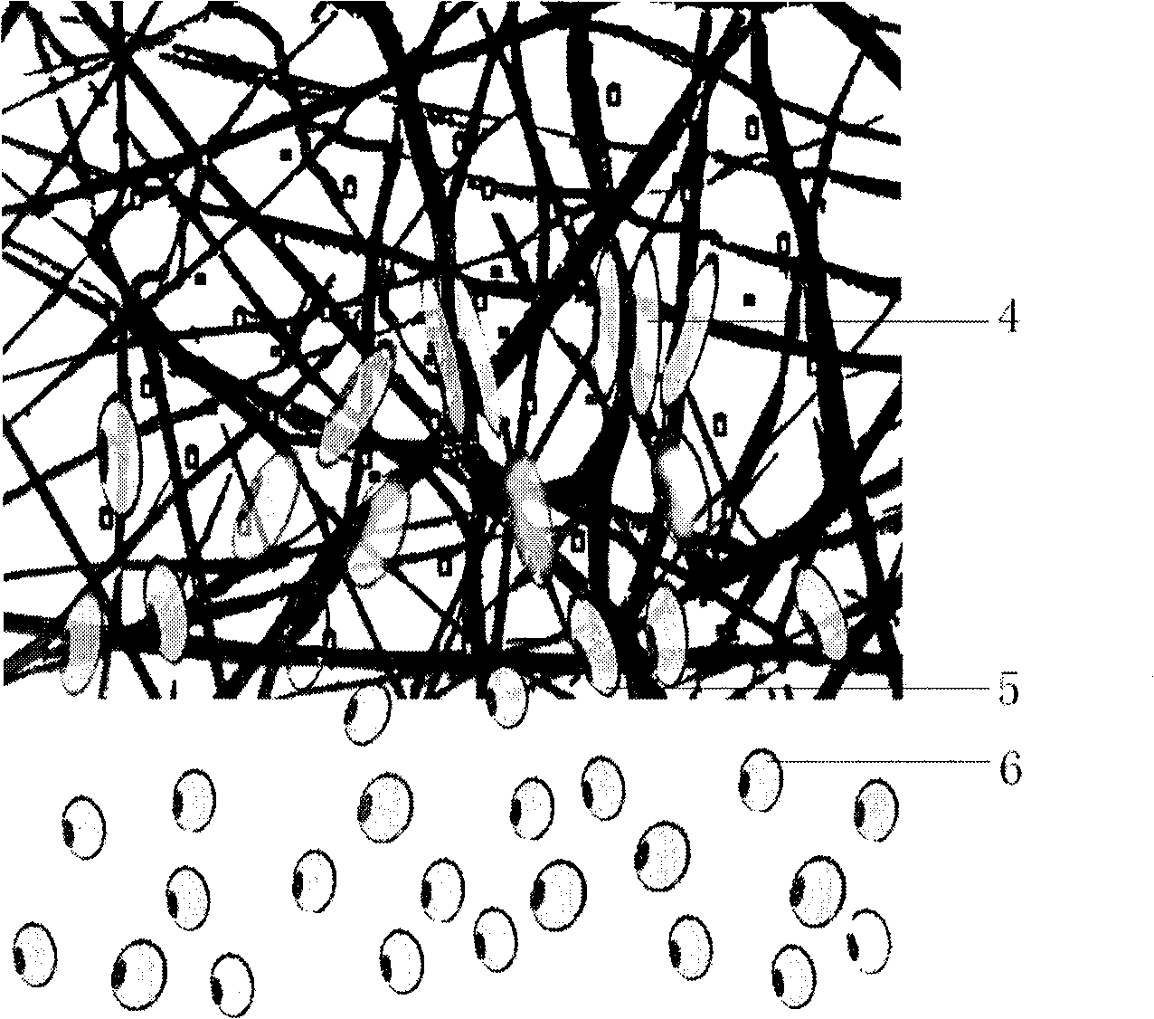 Nano-bionic material for tissue repair and preparation method thereof