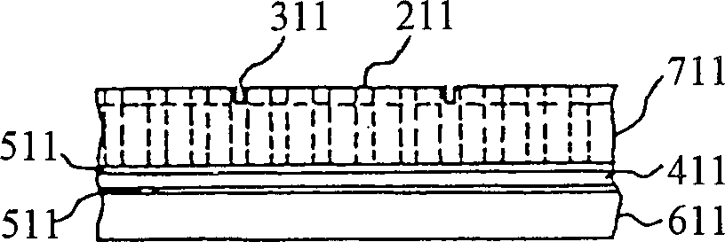 Polishing device having pad which has grooves and holes