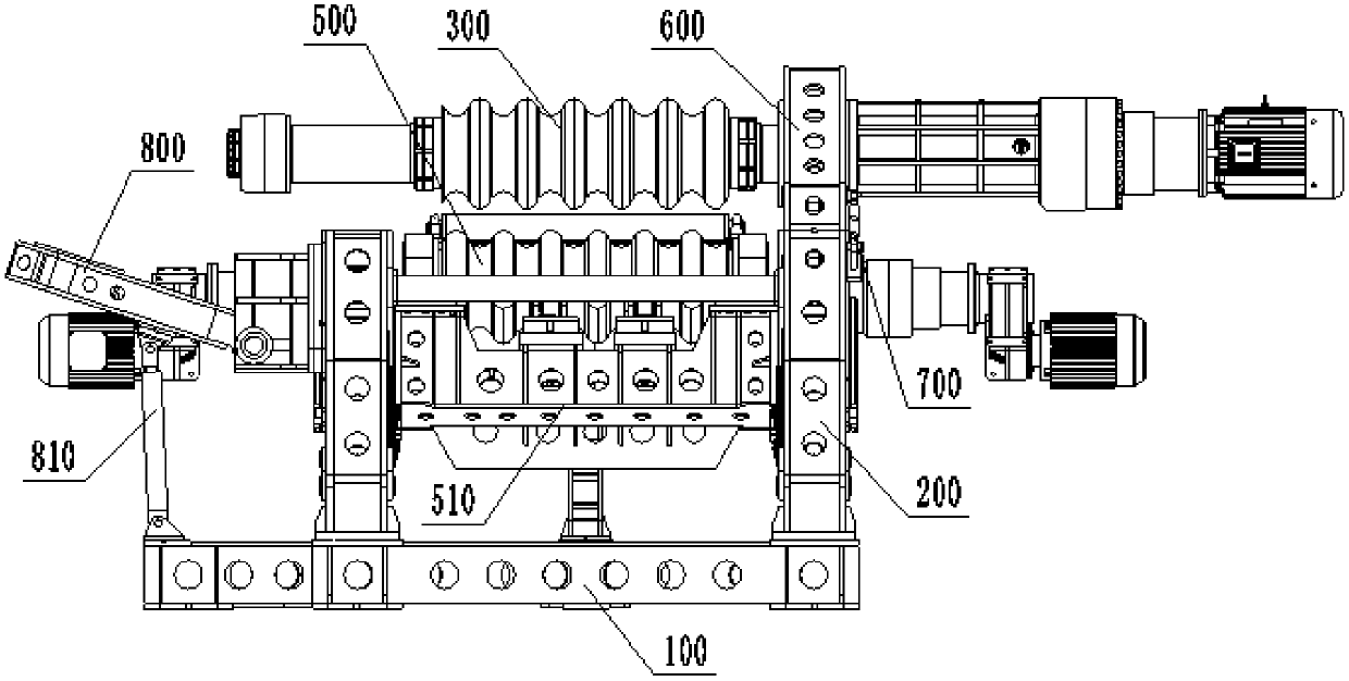 Split type four-roller corrugated plate rolling machine