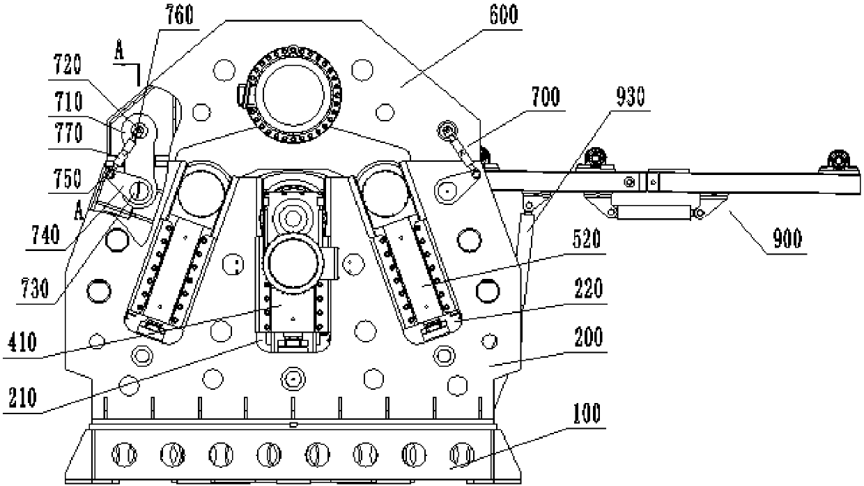 Split type four-roller corrugated plate rolling machine