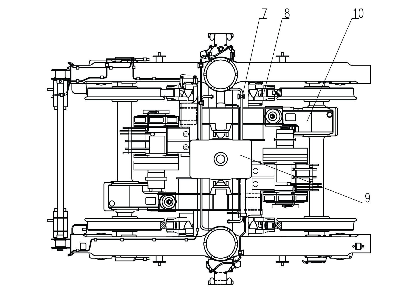 Rail engineering truck steering frame