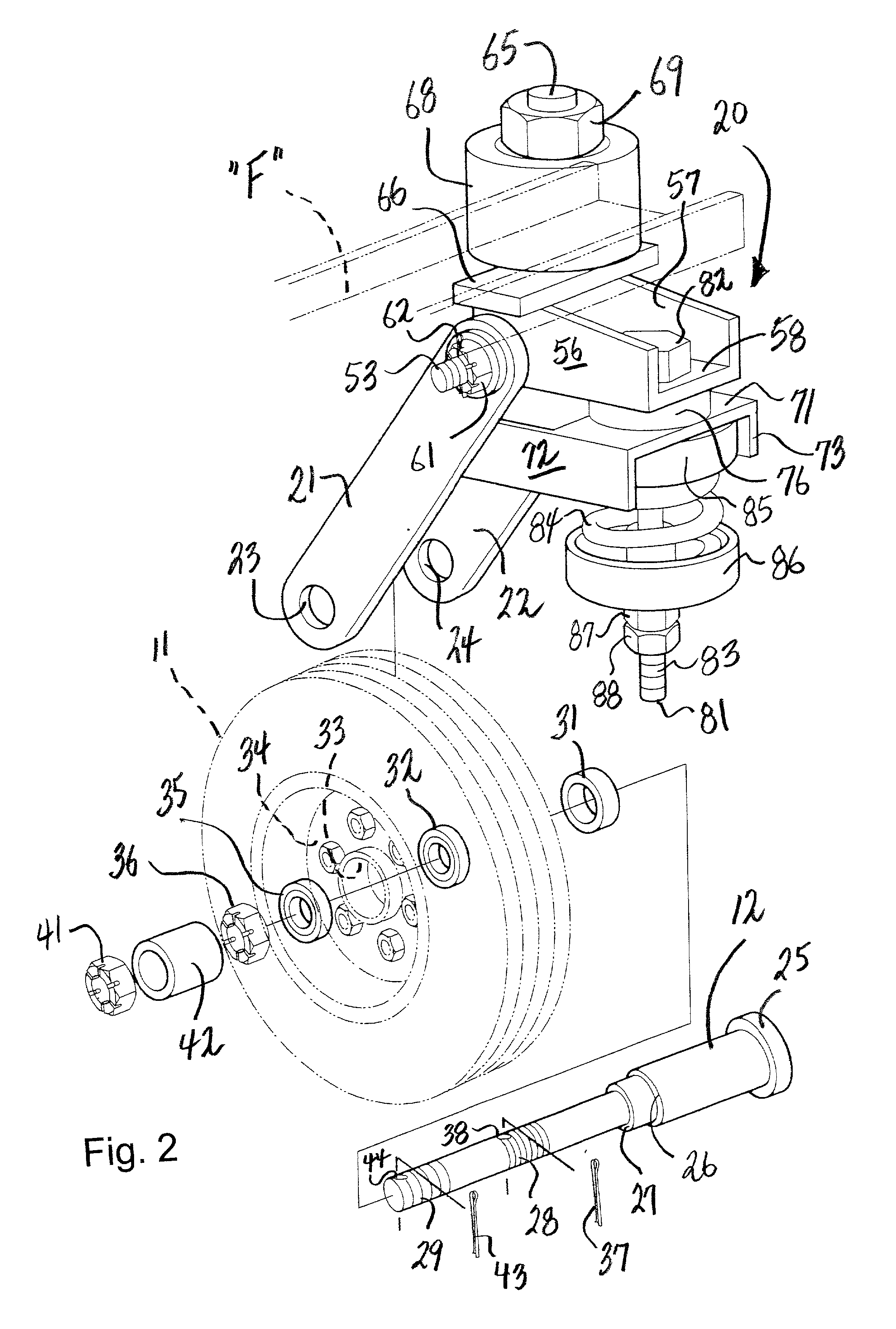 Swivel wheel assembly with adjustable shock absorption