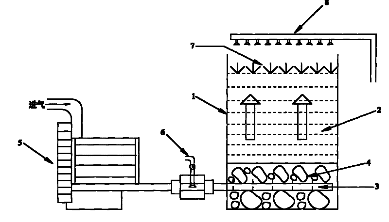 Method and device for filtration deodorization by utilizing biological soil